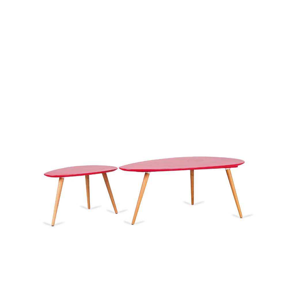 Dual twin, Set di 2 tavolini (116cm X 66cm H.45cm - 75cm X 43cm H.39cm)