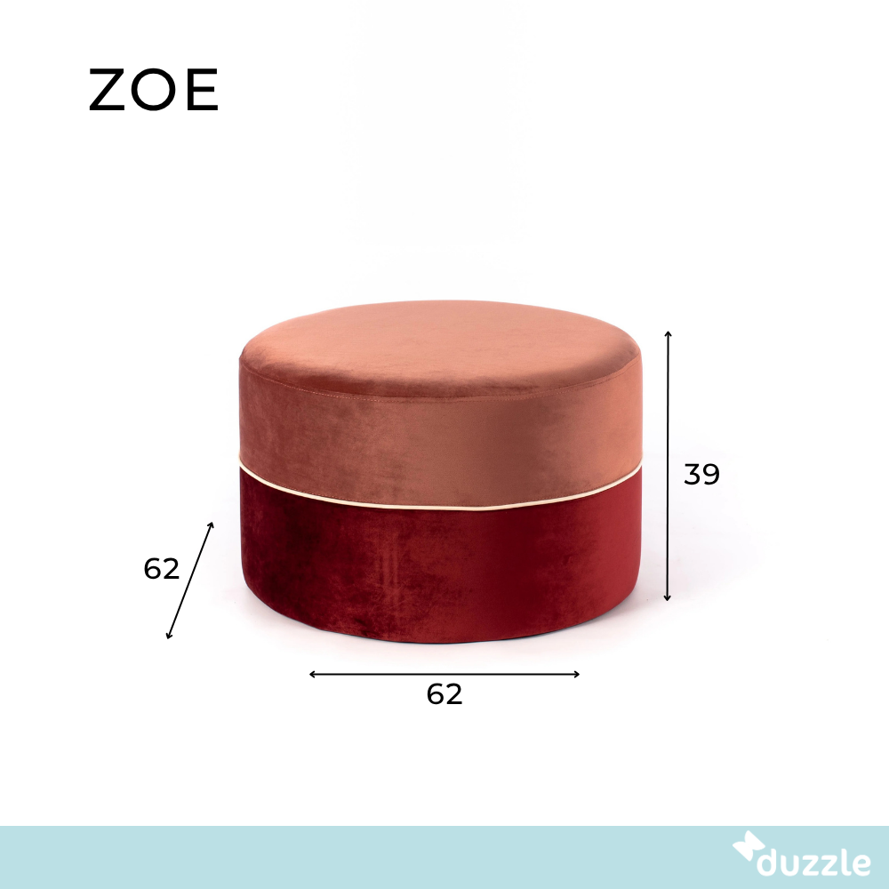 Zoe, Pouf (62cm X 62cm H. 39cm)