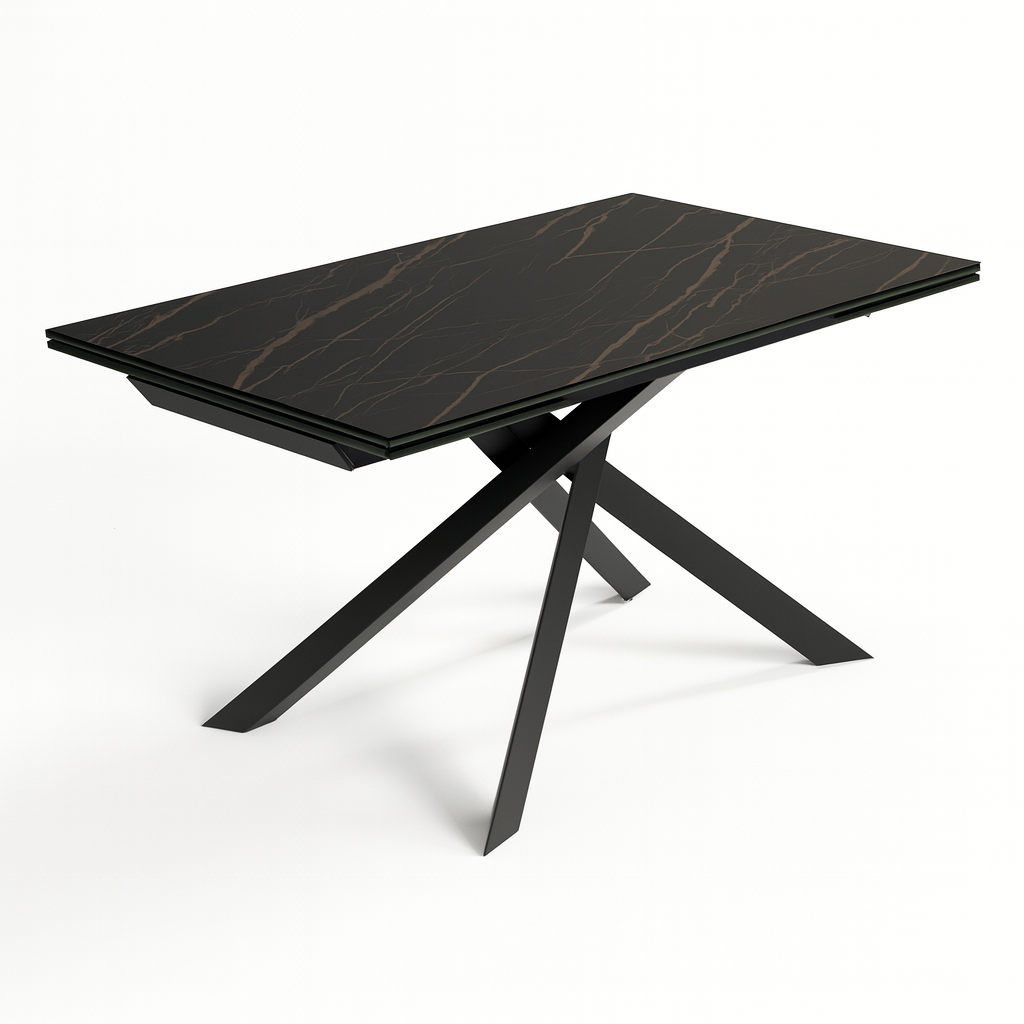 Axis, Tavolo allungabile con top in ceramica su vetro (90cm X 160-240cm H. 76cm)
