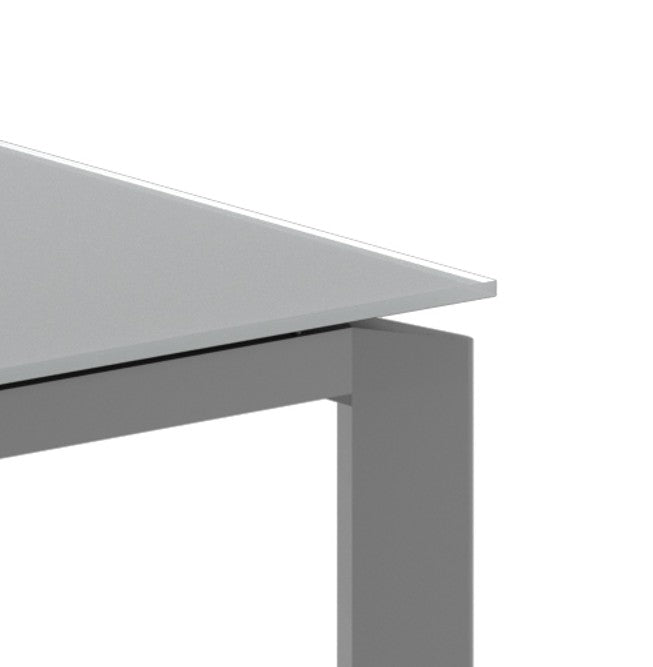 Function, Tavolo allungabile con top in vetro (80cm X 120-170cm H. 75cm)