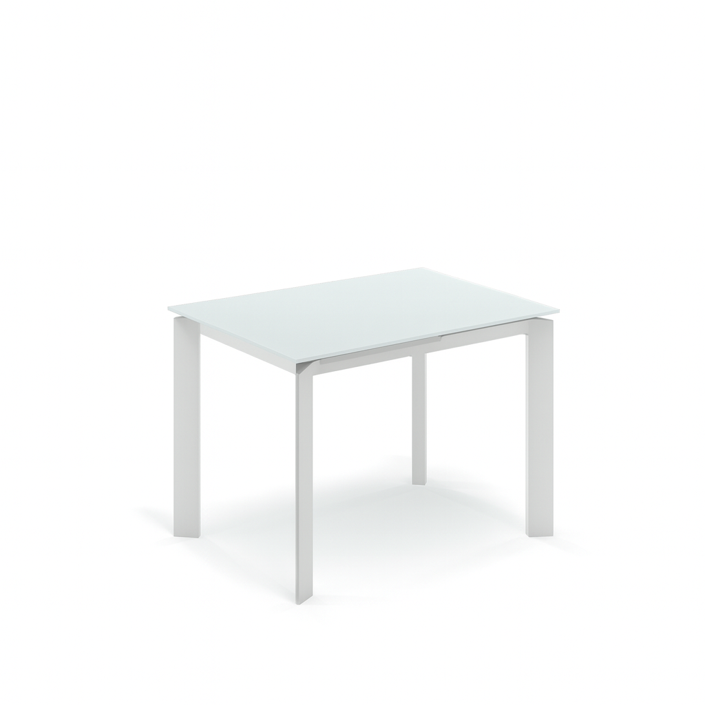Function, Tavolo allungabile con top in vetro (80cm X 120-170cm H. 75cm)