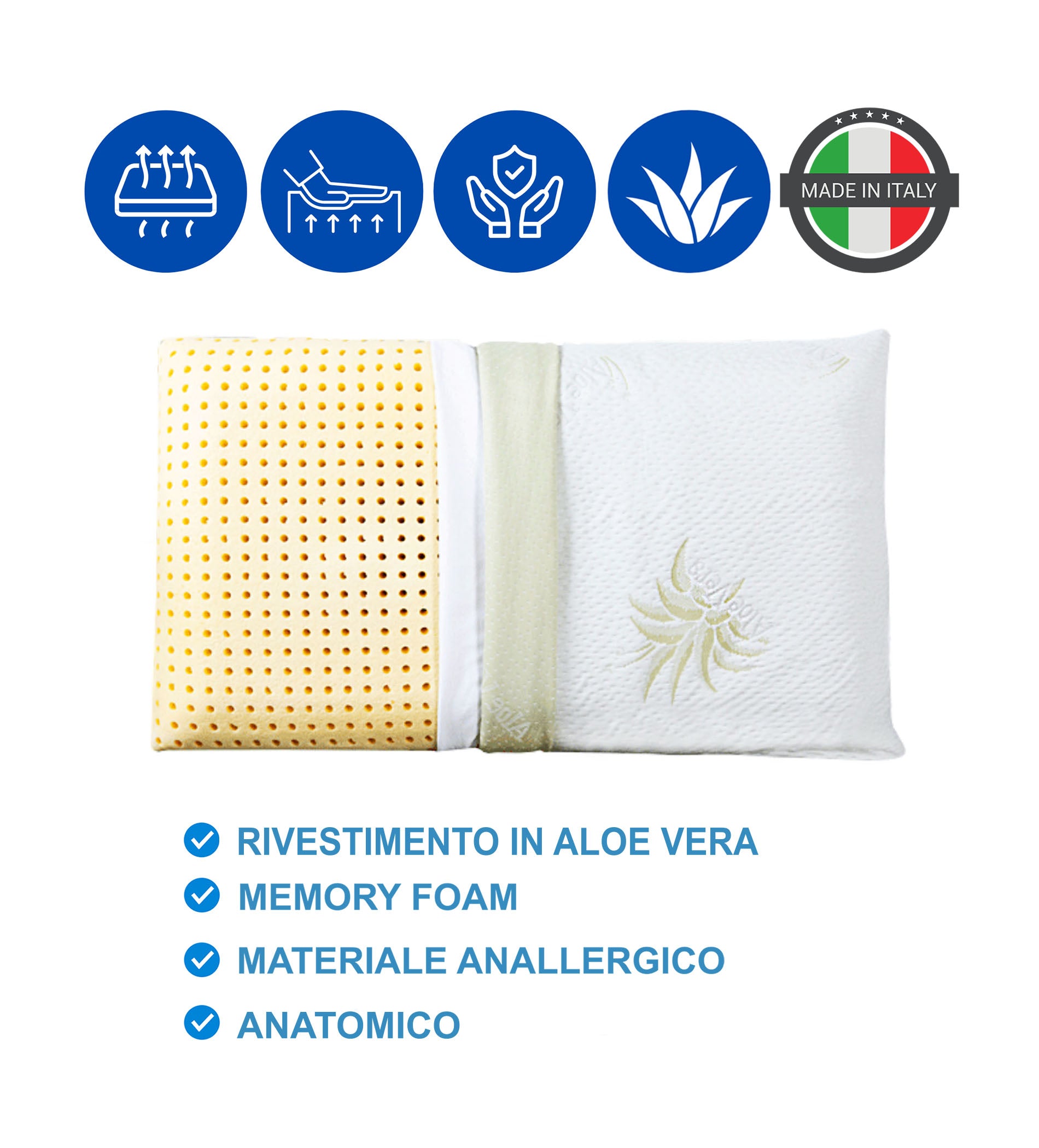Elva- Cuscino Basic In Memory Foam